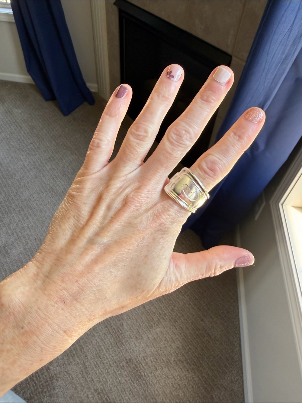 C Engraved Spoon Ring - Picture 6 of 13